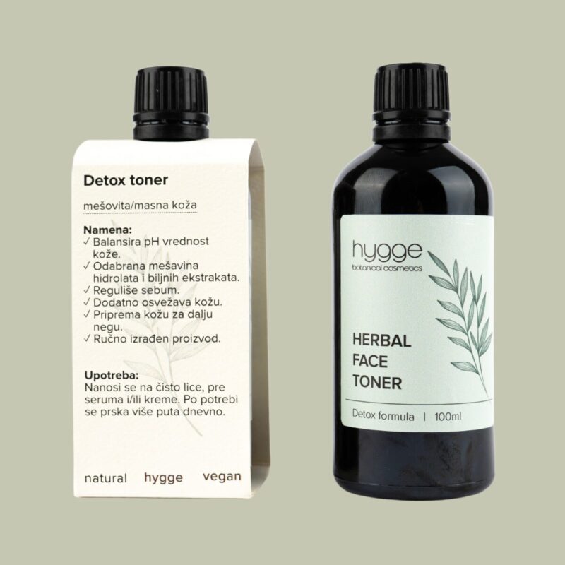 detox toner za lice sadrži hidrolate